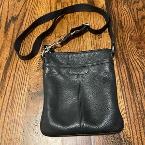 Black Leather Coach Crossbody Purse